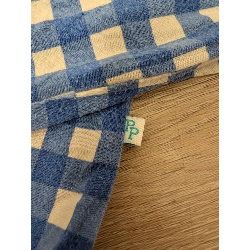 Kid's Posh Peanut Bamboo Pajama Set 5T Blue White Gingham